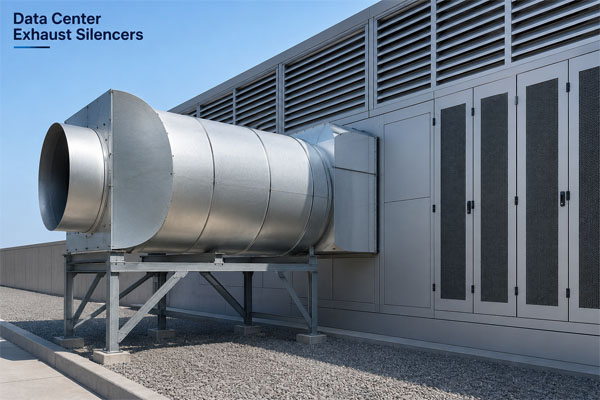 Data center exhaust silencers, Adani data center DG exhaust silencers, Reliance data center DG exhaust silencers